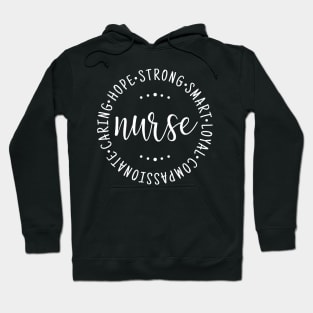 Nurse circle strong -smart - caring nurse saying design Hoodie